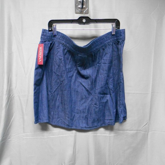 NWT Merona denim knee length skirt womens size XL - Picture 2 of 3